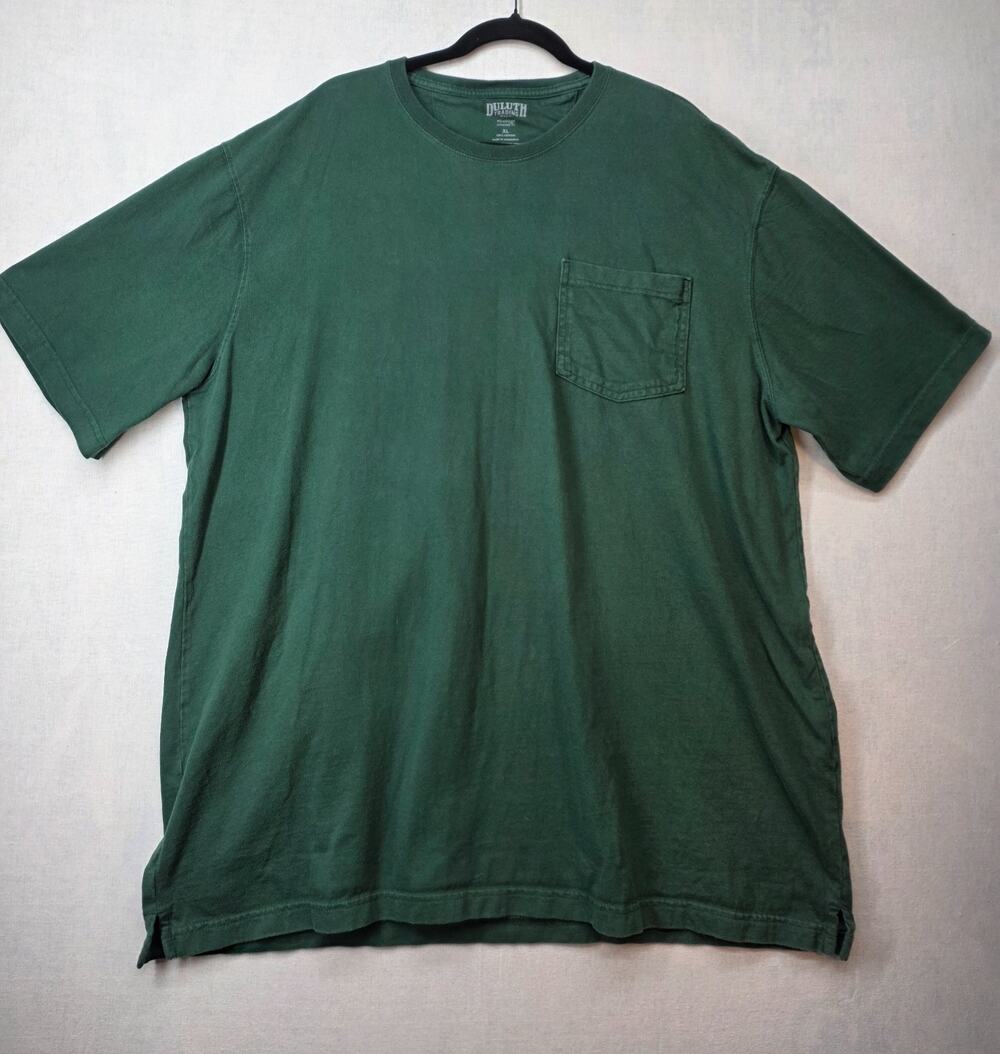 Duluth Trading Co Longtail HeavyweightT-Shirt Men's Relaxed Fit XL Forest Green